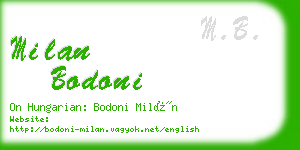 milan bodoni business card